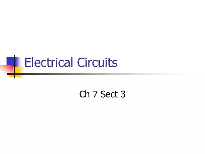 electrical circuits