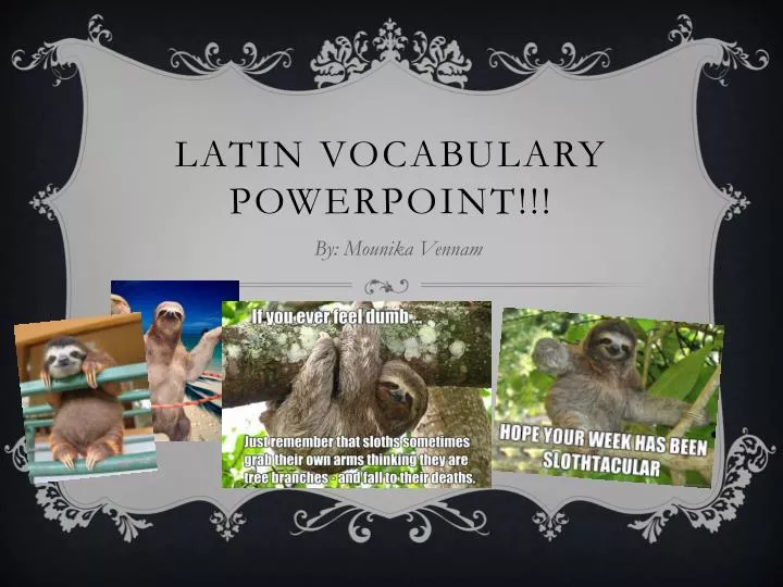 latin vocabulary powerpoint