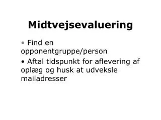 midtvejsevaluering