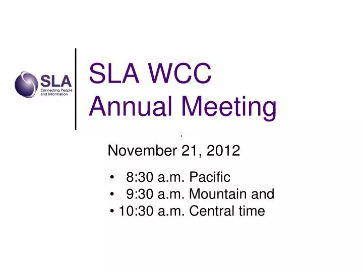 sla wcc annual meeting