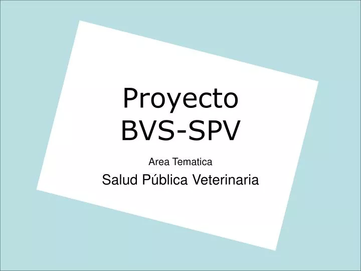 proyecto bvs spv