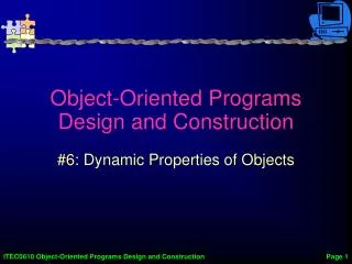 object oriented programs design and construction
