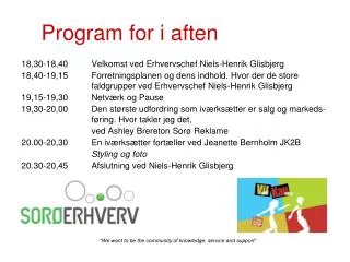 program for i aften