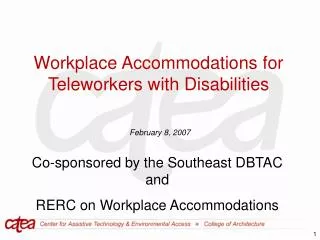 Workplace Accommodations for Teleworkers with Disabilities