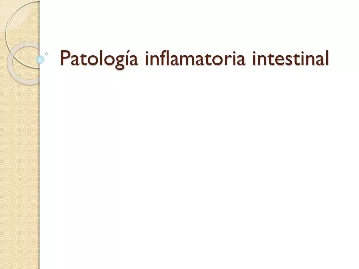 patolog a inflamatoria intestinal