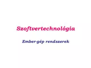 szoftvertechnol gia