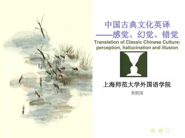 translation of classic chinese culture perception hallucination and illusion