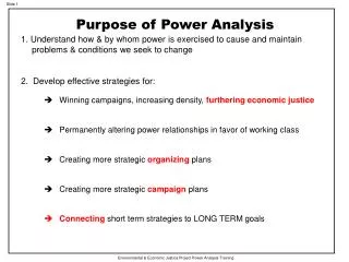 Environmental &amp; Economic Justice Project Power Analysis Training