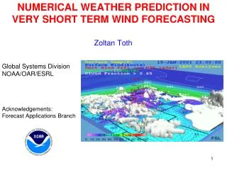 NUMERICAL WEATHER PREDICTION IN VERY SHORT TERM WIND FORECASTING