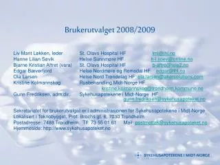 brukerutvalget 2008 2009