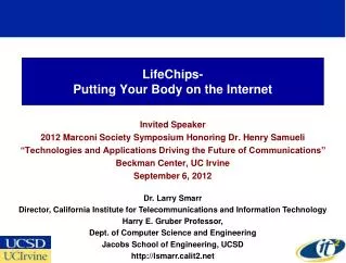 LifeChips- Putting Your Body on the Internet
