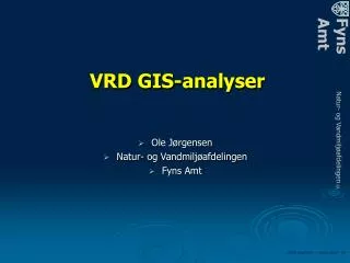 vrd gis analyser