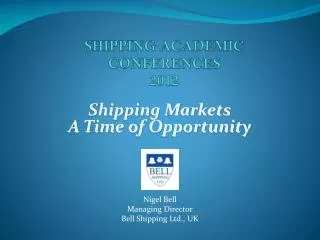 SHIPPING ACADEMIC CONFERENCES 2012