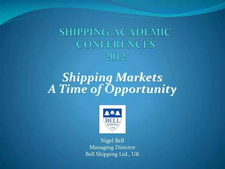 shipping academic conferences 2012