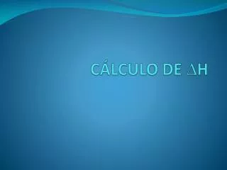 c lculo de d h
