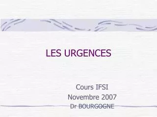 les urgences