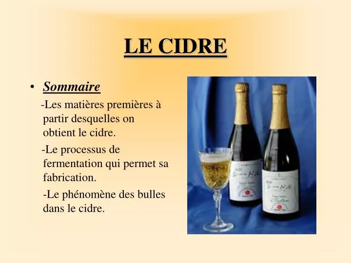 le cidre