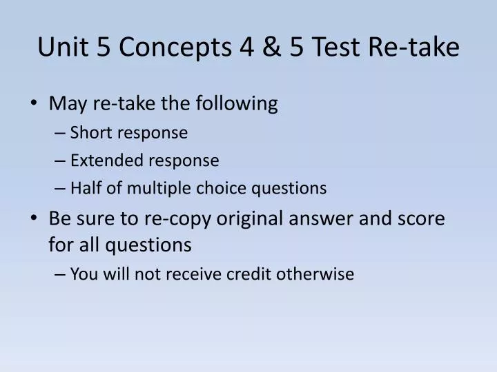 unit 5 concepts 4 5 test re take