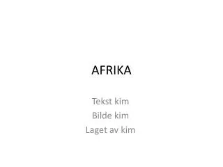 afrika