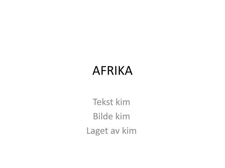 afrika