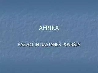 afrika
