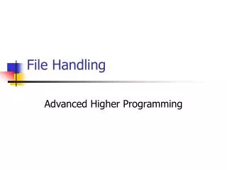 File Handling