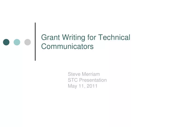 grant writing for technical communicators
