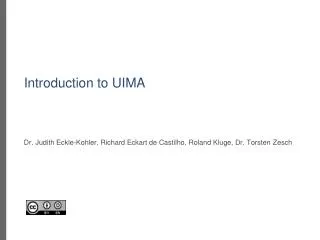 Introduction to UIMA
