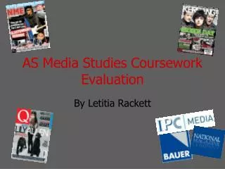 AS Media Studies Coursework Evaluation