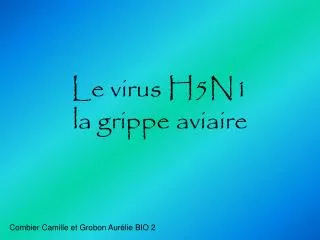 le virus h5n1 la grippe aviaire