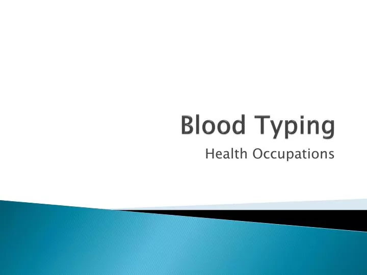 blood typing