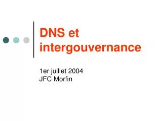 dns et intergouvernance