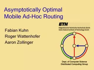 Asymptotically Optimal Mobile Ad-Hoc Routing