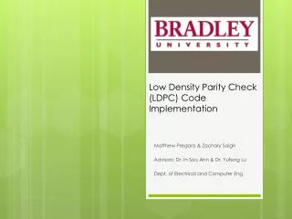 Low Density Parity Check (LDPC) Code Implementation