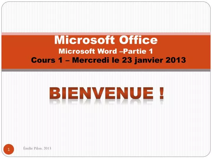 microsoft office microsoft word partie 1