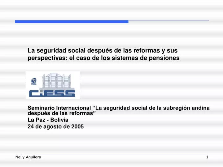 la seguridad social despu s de las reformas y sus perspectivas el caso de los sistemas de pensiones