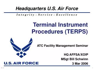 Terminal Instrument Procedures (TERPS)