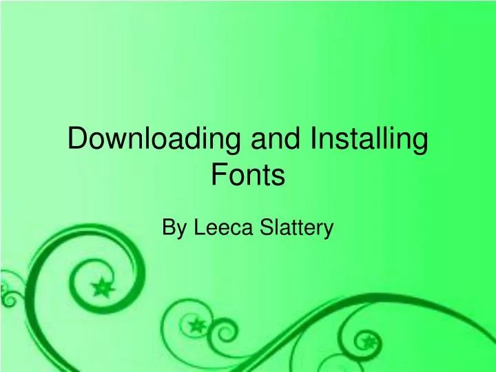 downloading and installing fonts