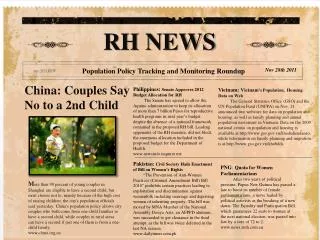 China: Couples Say No to a 2nd Child