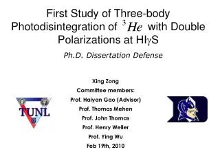 First Study of Three-body Photodisintegration of with Double Polarizations at HI g S