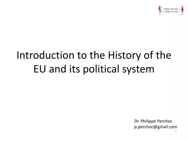 introduction to the history of the eu and its political system