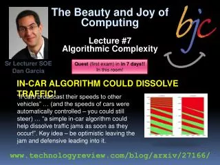 In-car algorithm could dissolve traffic!