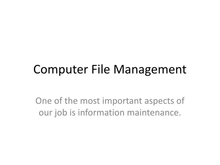 computer file management
