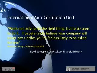 Lloyd Schoepp , RCMP Calgary Financial Integrity