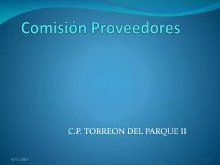 comisi n proveedores