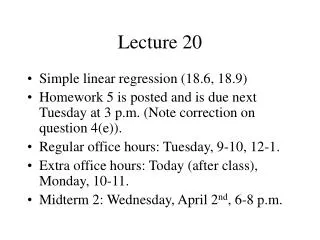 lecture 20