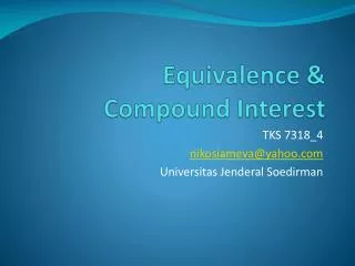 equivalence compound interest
