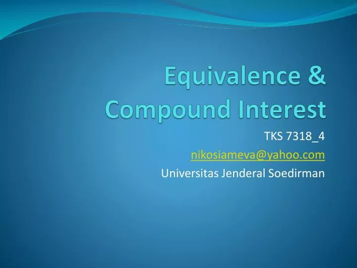 equivalence compound interest