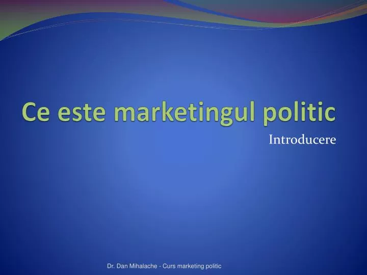 ce este marketingul politic