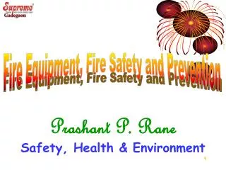 Prashant P. Rane Safety, Health &amp; Environment